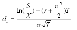 Black Scholes Equation - D1